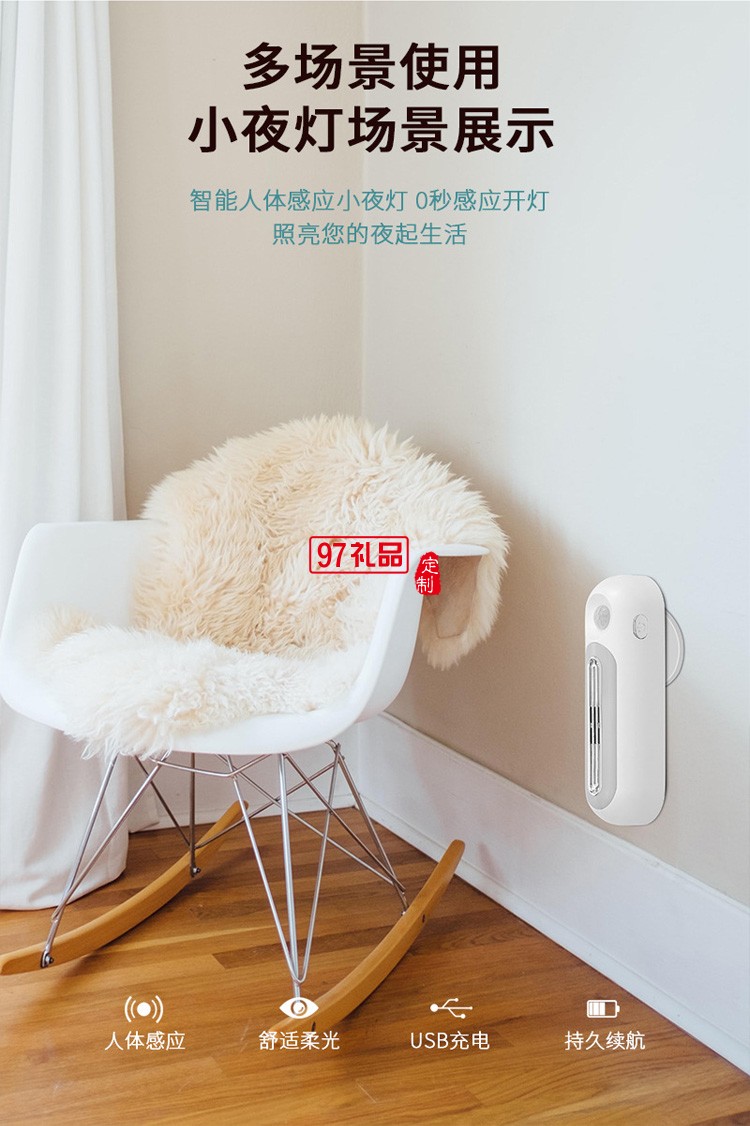 臭氧袪菌空氣凈化器冰箱車(chē)載衣柜辦公室凈化小夜燈
