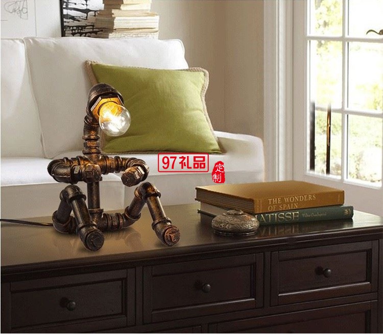 創(chuàng)意臺燈工業(yè)復(fù)古風(fēng)個(gè)性水管臺燈餐廳客廳裝飾創(chuàng)意臺燈