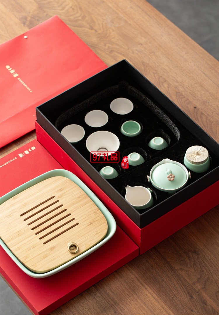 陶瓷茶具禮盒商務禮品茶具整套陶瓷功夫茶具套裝定制logo