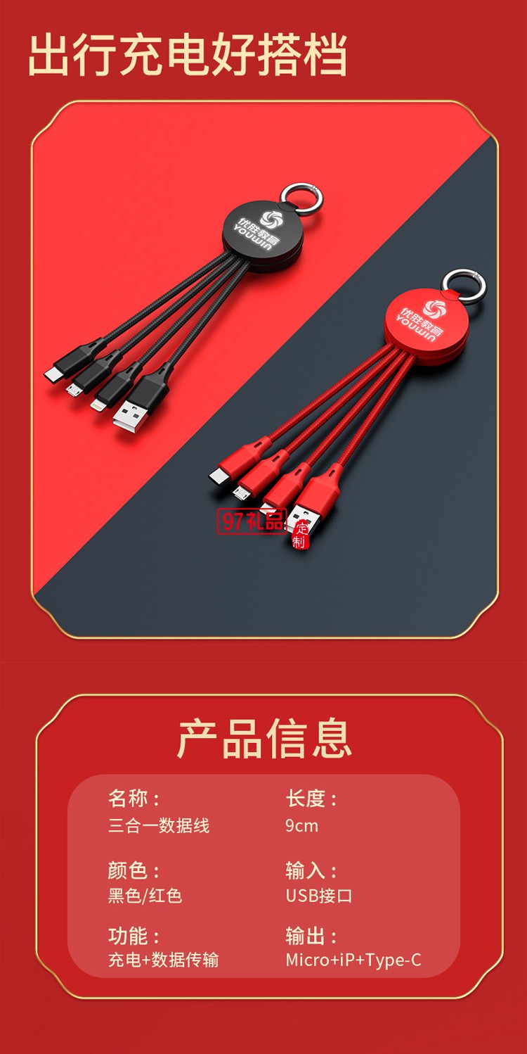 移動(dòng)電源、U盤(pán)、三合一數(shù)據(jù)線商務(wù)套裝公司廣告禮品定制