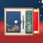 新款中秋中國風文創(chuàng)A5古典記事本商務(wù)禮品套裝