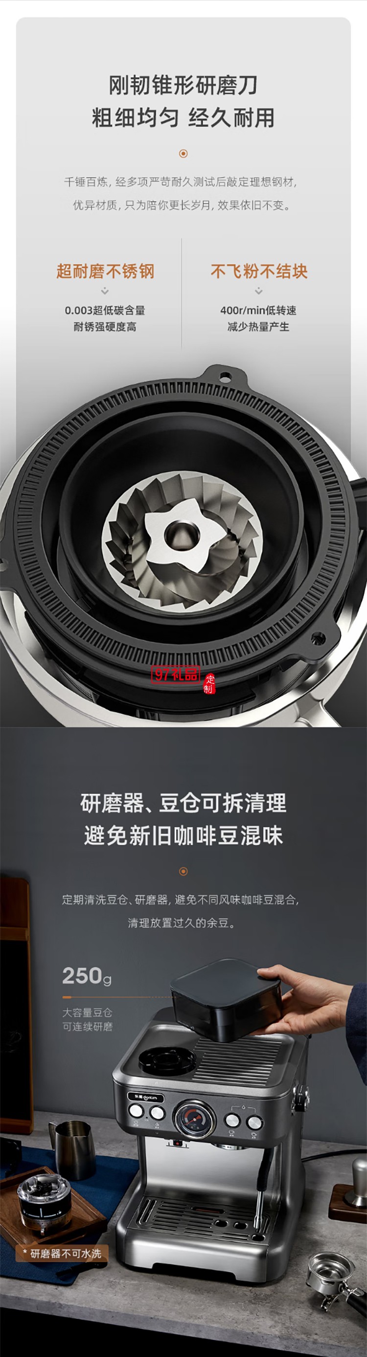 東菱意式濃縮研磨一體咖啡機 商用專業(yè)意式半自動家用咖啡機蒸汽打奶泡 雙